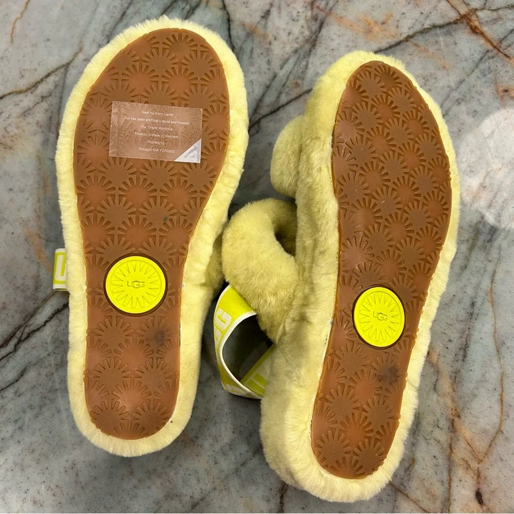 NWT UGG Women's Oh Yeah Slide Fur Slipper - Picture 5 of 6